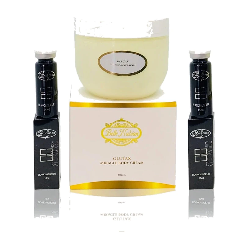 Ensemble Glutax extra éclaircissant : 1 crème Glutax Miracle et 2 sérums anti-taches Radiance